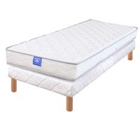Ensemble matelas sardem belle literie rubis + sommier tapissier 90x190