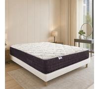 Ensemble matelas Serenite, sommier blanc