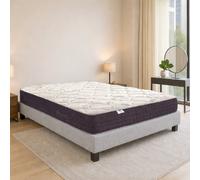 Ensemble matelas Serenite, sommier gris