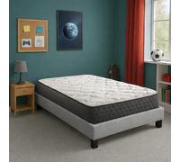 Ensemble matelas Serenite, sommier gris
