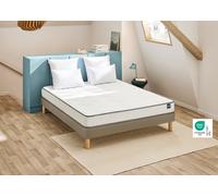 Ensemble matelas + sommier 120 x 190 cm enduit moka - Bultex ensemble basicly