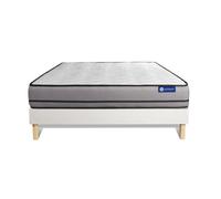 Ensemble Matelas Sommier 120x190 cm - Sommier Blanc (en kit) - Actimemo Night
