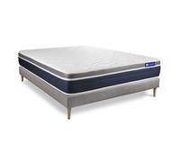 Actisom Ensemble matelas+sommier ACTIMEMO CONFORT matelas mémoire 120x190 Maxi 7 zones gris