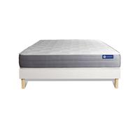Actisom Ensemble matelas + sommier ACTILATEX DREAM 120x200 Latex et mémoire 5 zones - kit blanc