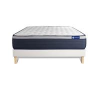 Ensemble matelas Memoire de forme ACTIMEMO MAX 120x200 cm Maxi epaisseur 7zones de confort + sommier KIT blanc