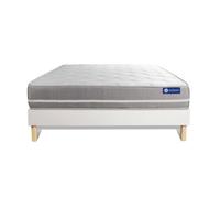 Ensemble matelas Memoire de forme ACTIMEMO TOUCH 120x200 3zones de confort + sommier KIT blanc