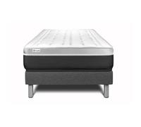 Ensemble Matelas Sommier 120x200 cm - Sommier Gris (en kit) - Vital Soft Gris