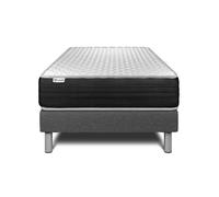 Ensemble Matelas Sommier 120x200 cm - Sommier Gris (en kit) - Vitalmemo One Gris