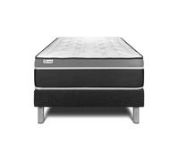 Ensemble Matelas Sommier 120x200 cm - Sommier Noir (en kit) - Vital Care Noir