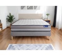 Ensemble Actimemo pur 130x190cm + sommier KIT Gris - 20cm - Mmoire de forme - Tonique - Sommier kit Gris