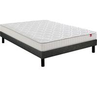 Ensemble Matelas Sommier 140 x 190 Fréquence 1419, + Sommier ferme + Pieds