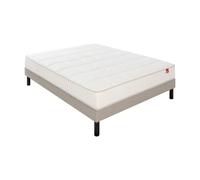 Ensemble Matelas Sommier 140 x 190 Pavillon 140x190 + sommier naturel + pieds