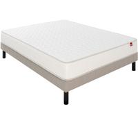 Ensemble Matelas Sommier 140 x 190 Voyage 140x190 + sommier naturel + pieds