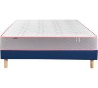 Ensemble Matelas Sommier 140 x 200 Endormi 140x200 + sommier bleu + pieds