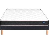 Ensemble Matelas Sommier 140 x 200 Vitality 2.1 140x200 + sommier gris foncé +pieds