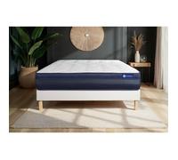 Actisom Ensemble matelas et sommier ACTIFLEX TECH 140x190 Mémoire de forme 5 zones - kit blanc
