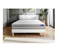Actisom Ensemble matelas + sommier ACTIMEMO TOUCH 140x190 Mémoire de forme 3 zones KIT blanc