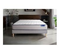 Ensemble Matelas Sommier 140x190 cm - Sommier Gris (en kit) - Actilatex Form