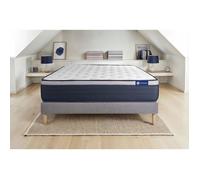 Ensemble matelas Memoire de forme ACTIMEMO MAX 140x190 cm Maxi epaisseur 7zones de confort + sommier KIT gris
