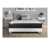 Vitalit - Ensemble matelas sommier VITALMEMO ONE 140 x 190 cm - Sommier blanc (déjà monté)
