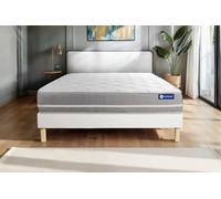 Ensemble matelas Memoire de forme ACTIMEMO TOUCH 140x200 3zones de confort + sommier KIT blanc