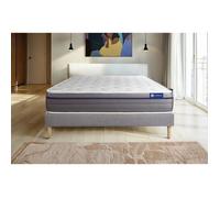 Actisom Ensemble matelas et sommier ACTIMEMO ZEN 140x200 Mémoire de forme Maxi ép. 7 zones KIT gris
