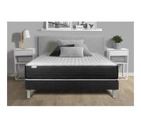 Vitalit Ensemble matelas et sommier VITALMEMO ONE 140 x 200 cm Ép. 24 cm Confort ferme Noir