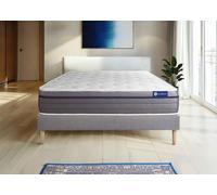 Ensemble Matelas Sommier 140x220 cm - Actilatex Zen - Sommier Kit Gris