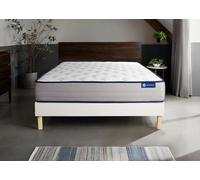 Ensemble Actimemo form 140x220cm + sommier KIT blanc - 22cm - Mmoire de forme - Tonique - Sommier kit Blanc