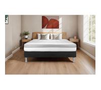 Ensemble Matelas Sommier 150x200 cm - Sommier Noir (en kit) - Vital Relax Noir