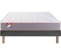 Ensemble Matelas Sommier 160 x 200 Au lit 160x200 + sommier anthracite + pieds