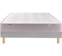 Ensemble Matelas Sommier 160 x 200 Endormi 160x200 + sommier gris clair + pieds
