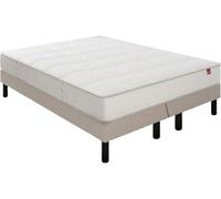 Ensemble Matelas Sommier 160 x 200 Pavillon 160x200 + 2 sommiers taupe pieds