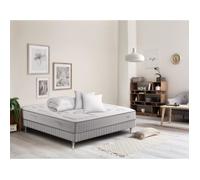 Ensemble matelas sommier 160 x 200 SIMMONS + Couette Oreillers - Hauteur 25 cm - Ressorts Sensoft - Fabriqué en France - SW3