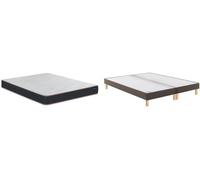 Ensemble Matelas Sommier 160 x 200 Vitality 1.1 160x200 + 2 sommiers marron +pieds