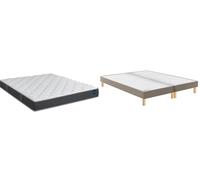 Ensemble Matelas Sommier 160 x 200 Vitality 2.1 160x200 + 2 sommiers moka +pieds
