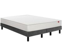 Ensemble Matelas Sommier 160 x 200 Voyage 160x200 + 2 sommiers gris pieds