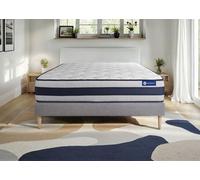 Ensemble Matelas Sommier 160x190 cm - Actiflex Ergo - Sommier Kit Gris