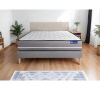Ensemble Matelas Sommier 160x190 cm - Actiflex Pur - Sommier Kit Gris