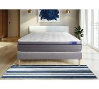 Ensemble Matelas Sommier 160x190 cm - Actiflex Zen - Sommier Kit Gris