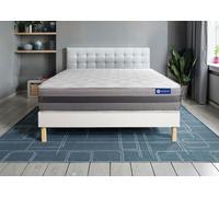 Ensemble Matelas Sommier 160x190 cm - Actilatex Relax - Sommier Kit Blanc