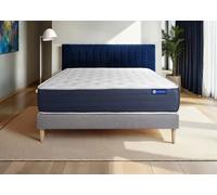 Ensemble Matelas Sommier 160x190 cm - Actilatex Sleep - Sommier Kit Gris