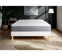 Ensemble Matelas Sommier 160x190 cm - Actimemo Dream - Sommier Kit Blanc