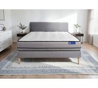 Ensemble Matelas Sommier 160x190 cm - ACTISOM - Actilatex Night - Très ferme - Latex - Mousse mémoire