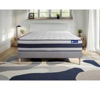 Ensemble Matelas Sommier 160x195 cm - Actimemo Ergo - Sommier Kit Gris
