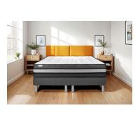 Ensemble Matelas Sommier 160x200 cm - 2 Sommiers Gris - Vital Power Zen Gris