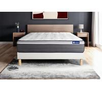 Actisom - Ensemble matelas + sommier ACTILATEX PLUS 160x200 Latex+Mémoire de forme 7 zones Kit blanc