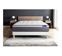 Ensemble Matelas Sommier 160x200 cm - Sommier Blanc (en kit) - Actiflex Plus