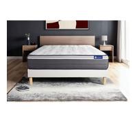 Actisom - Ensemble matelas + sommier ACTILATEX PLUS 160x200 Latex+Mémoire de forme 7 zones Kit blanc