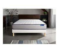 Ensemble Matelas Sommier 160x200 cm - Sommier Blanc (en kit) - Actimemo Form